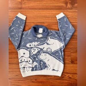 Vintage Sears acrylic Kids Polar Bear Sweater. Neutral gender and Made in CAD